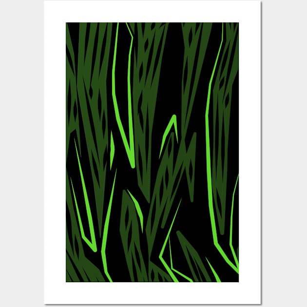 Green Abstract shapes Wall Art by jen28